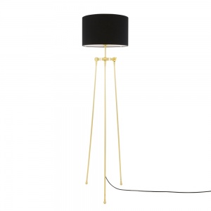 Erill Contemporary Tripod Floor Lamp with Fabric Shade